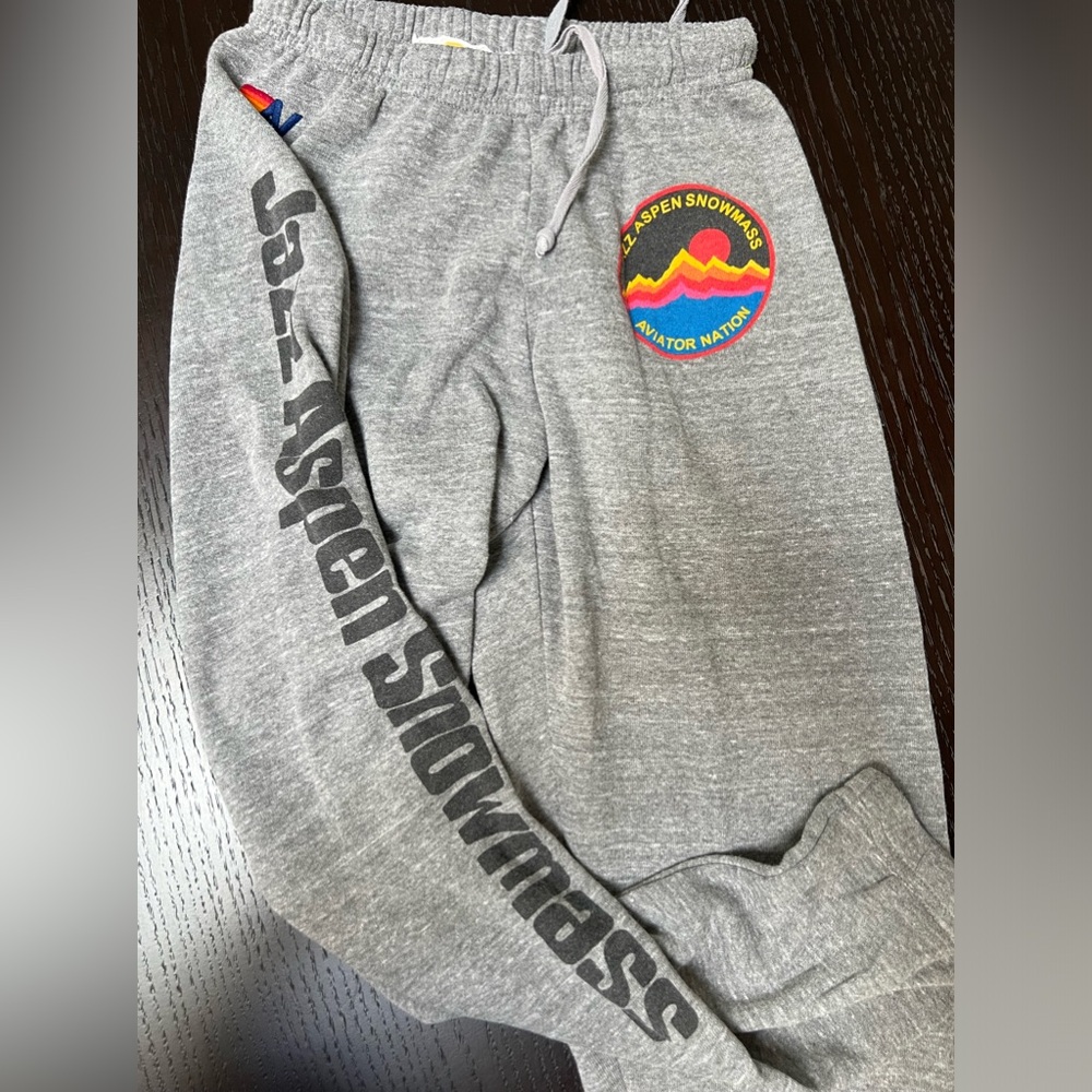 Aviator Nation Jazz Aspen Snowmass sweatpants in Heather grey size xs